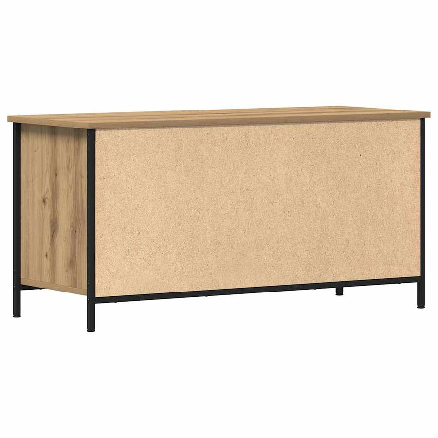 Tv-Kast 100 X 40 X 50 Cm Bewerkt Hout artisanaal eikenkleurig