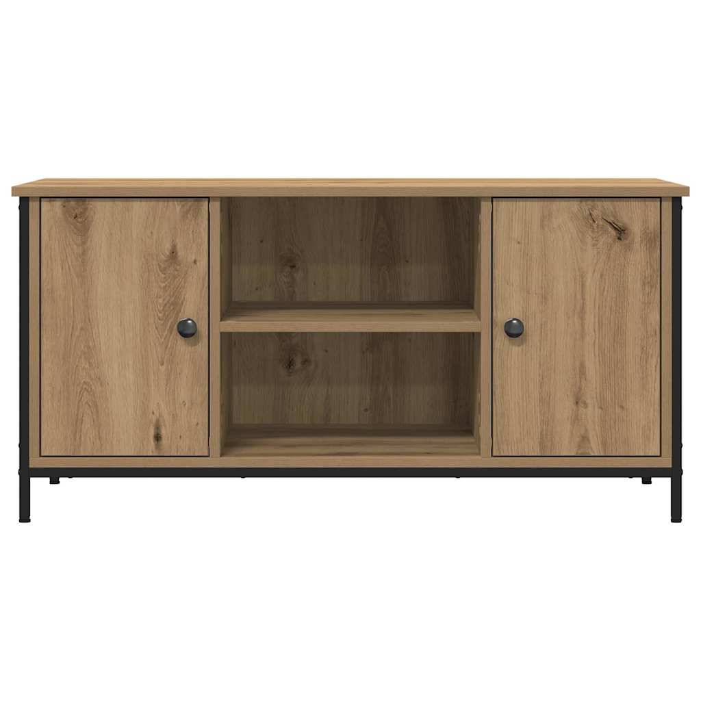 Tv-Kast 100 X 40 X 50 Cm Bewerkt Hout artisanaal eikenkleurig