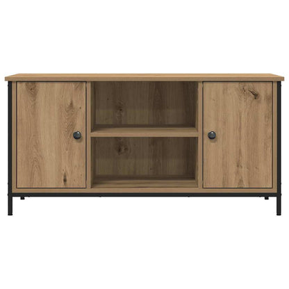 Tv-Kast 100 X 40 X 50 Cm Bewerkt Hout artisanaal eikenkleurig
