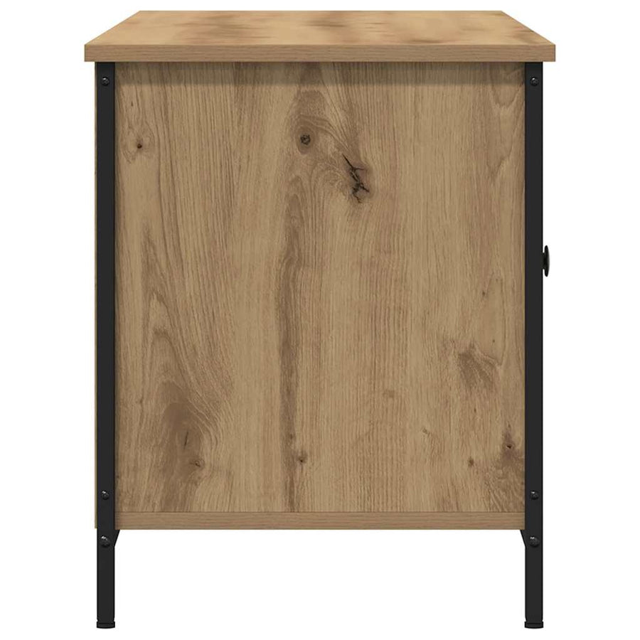 Tv-Kast 100 X 40 X 50 Cm Bewerkt Hout artisanaal eikenkleurig
