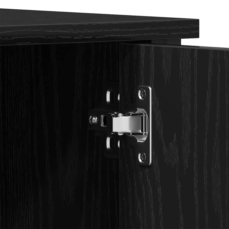 TV-kast Zwart eiken 100 x 40 x 50 cm Bewerkt hout