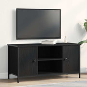 TV-kast 100x40x50 cm zwart eiken bewerkt hout