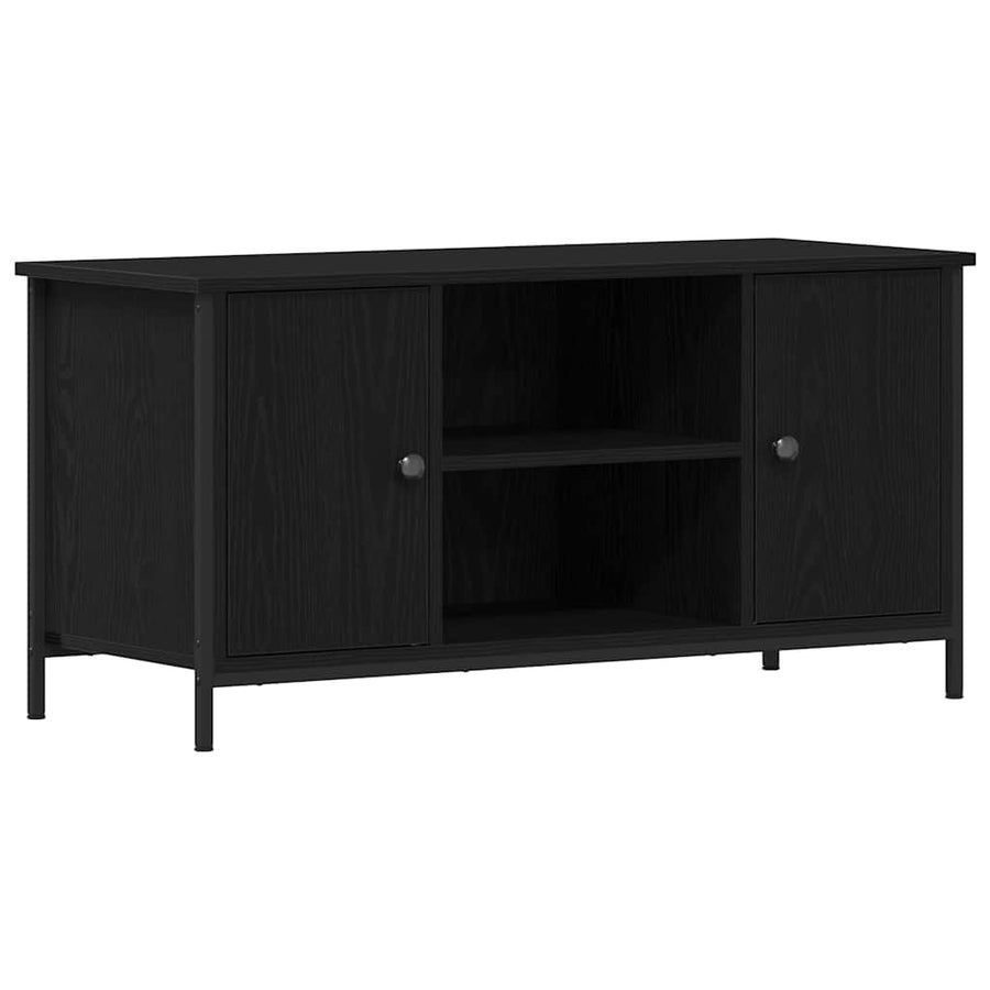 TV-kast Zwart eiken 100 x 40 x 50 cm Bewerkt hout