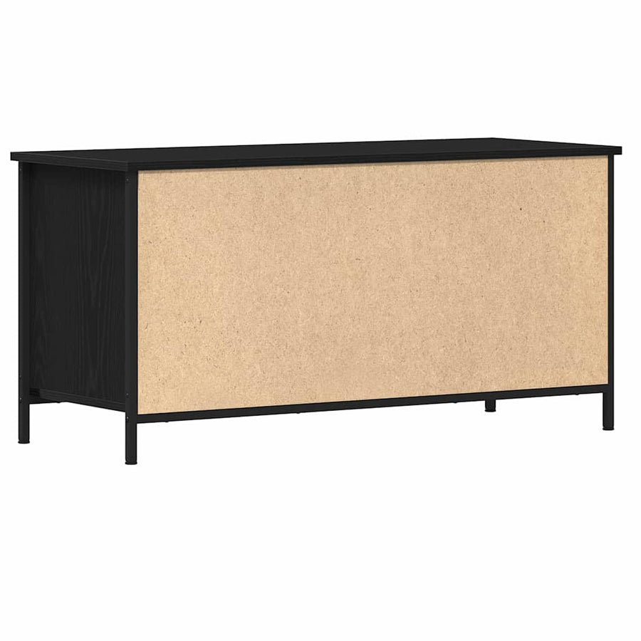 TV-kast Zwart eiken 100 x 40 x 50 cm Bewerkt hout