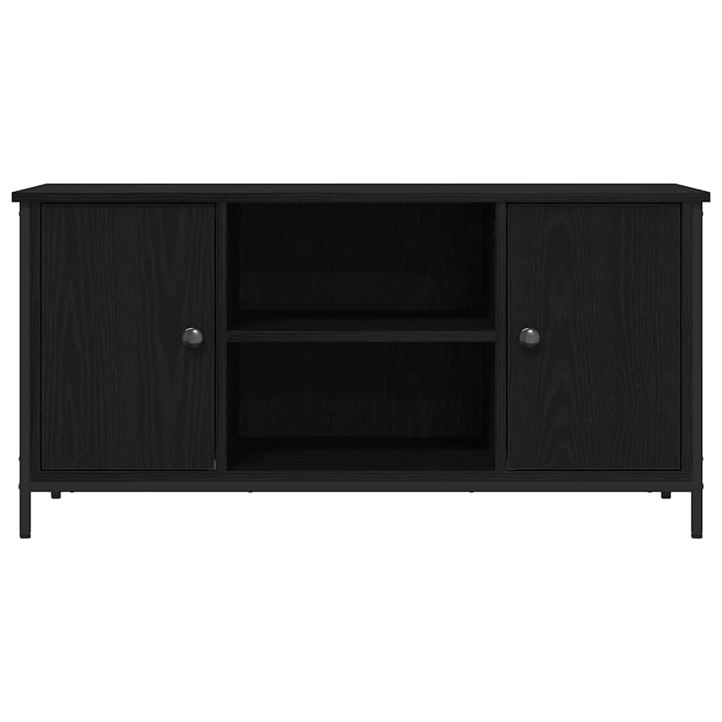 TV-kast Zwart eiken 100 x 40 x 50 cm Bewerkt hout