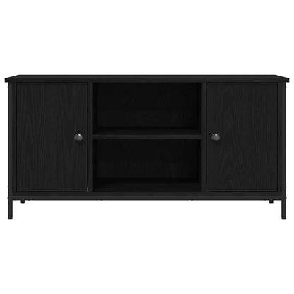 TV-kast Zwart eiken 100 x 40 x 50 cm Bewerkt hout
