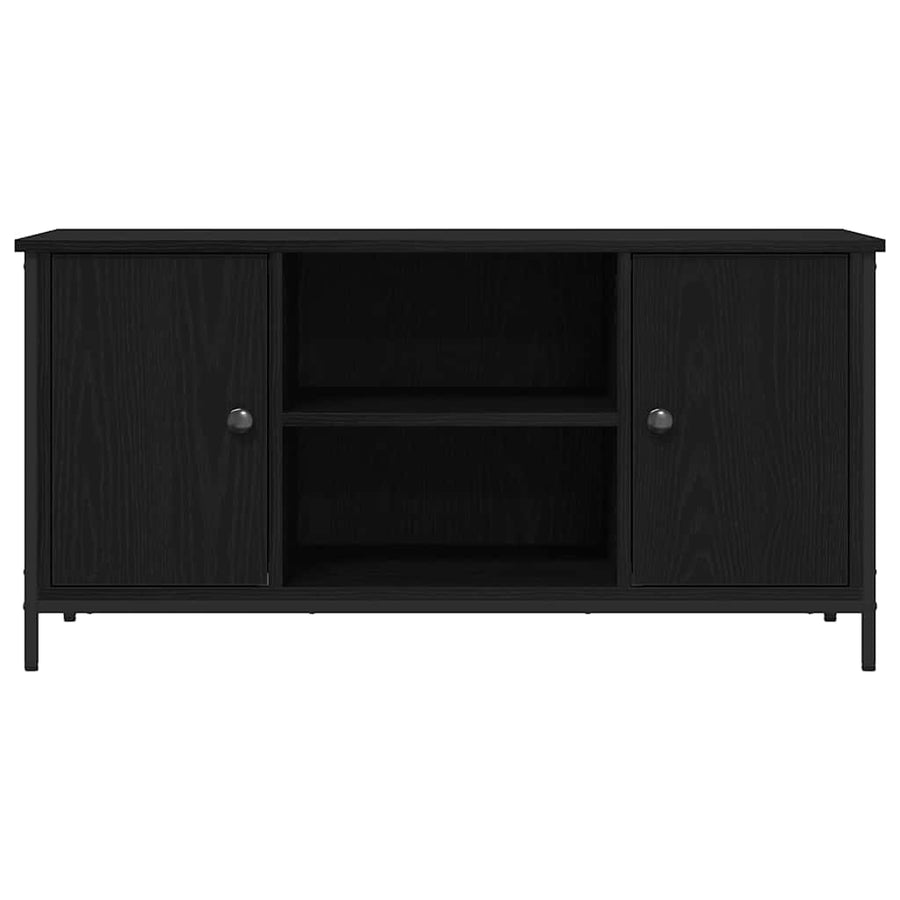 TV-kast Zwart eiken 100 x 40 x 50 cm Bewerkt hout