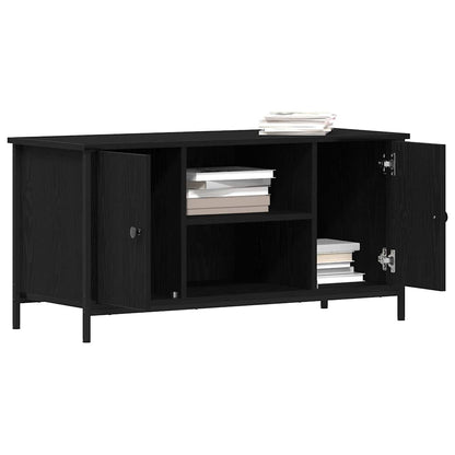 TV-kast Zwart eiken 100 x 40 x 50 cm Bewerkt hout