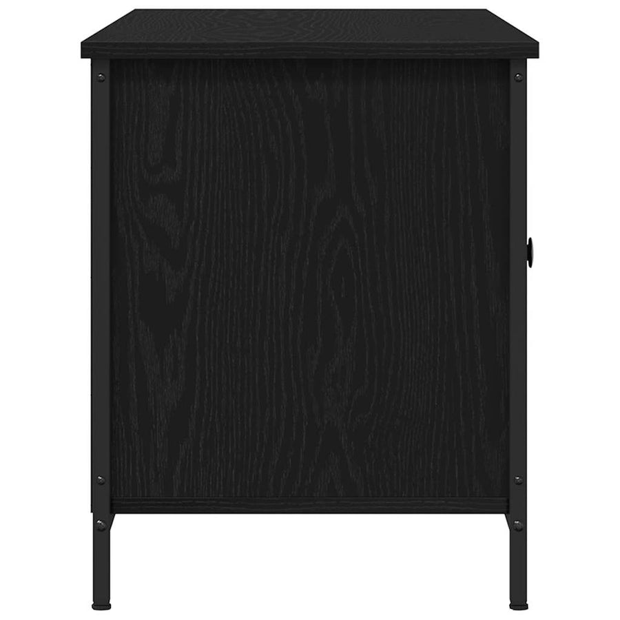 TV-kast Zwart eiken 100 x 40 x 50 cm Bewerkt hout