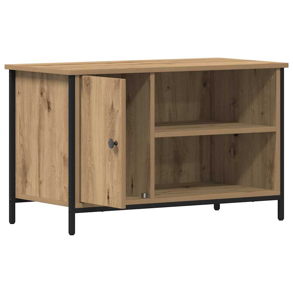 TV-kast artisanaal eikenkleurig 80 x 40 x 50 cm Bewerkt hout