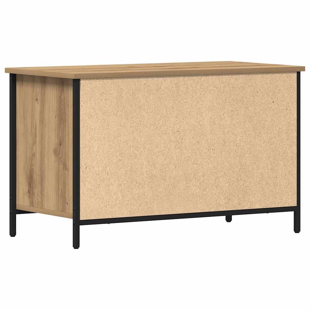 TV-kast artisanaal eikenkleurig 80 x 40 x 50 cm Bewerkt hout