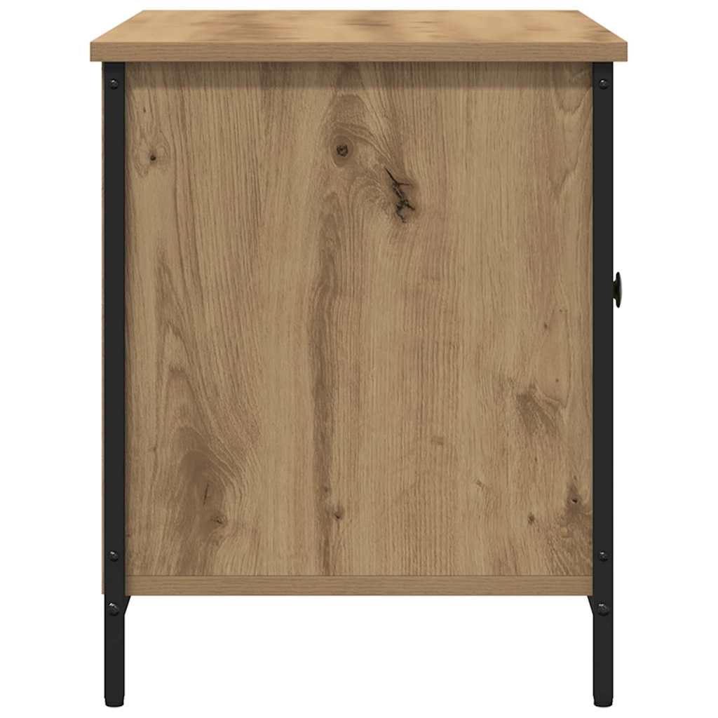 TV-kast artisanaal eikenkleurig 80 x 40 x 50 cm Bewerkt hout