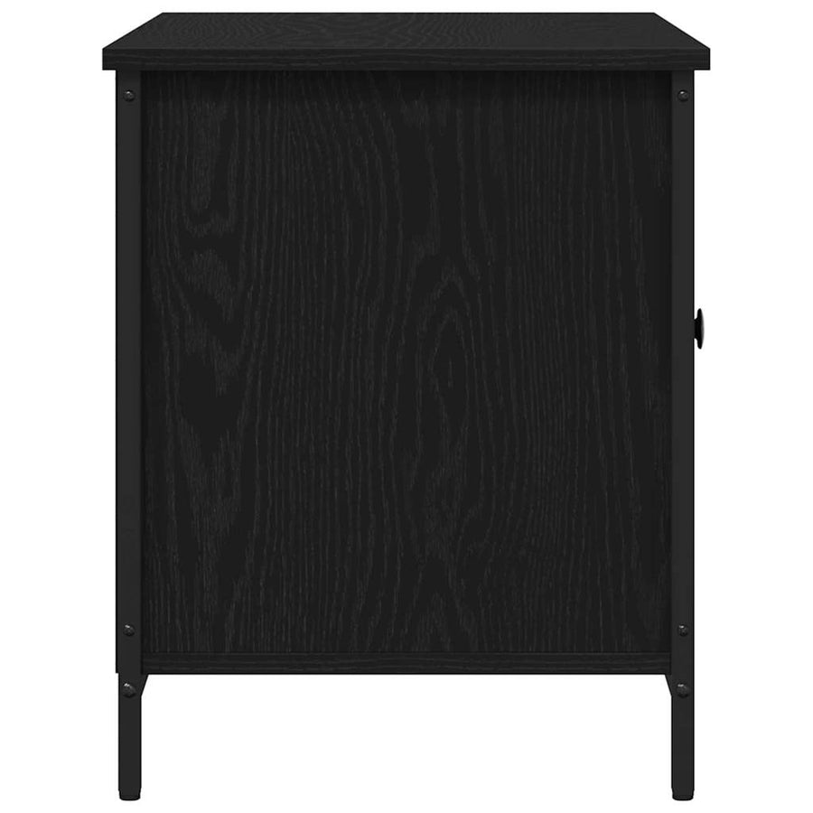 TV-kast Zwart eiken 80 x 40 x 50 cm Bewerkt hout
