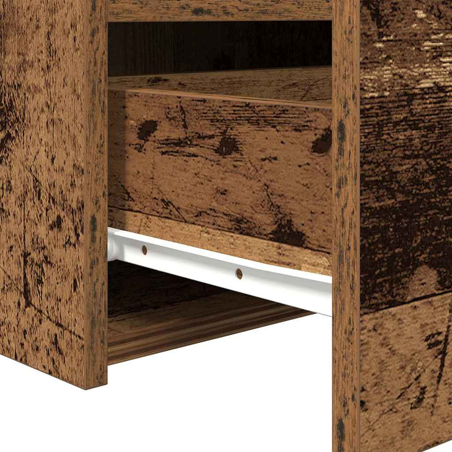 Nachtkastje met lade Oudhout 50 x 40 x 45 cm Bewerkt hout