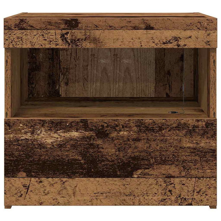 Nachtkastje met lade Oudhout 50 x 40 x 45 cm Bewerkt hout