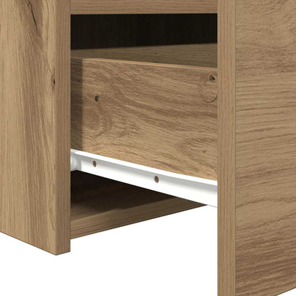 Nachtkastje met lade Artisan Eiken 50 x 40 x 45 cm Bewerkt hout