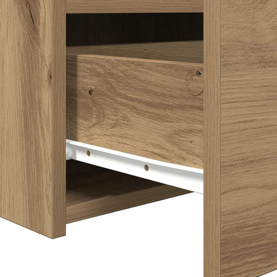Nachtkastje met lade Artisan Eiken 50 x 40 x 45 cm Bewerkt hout