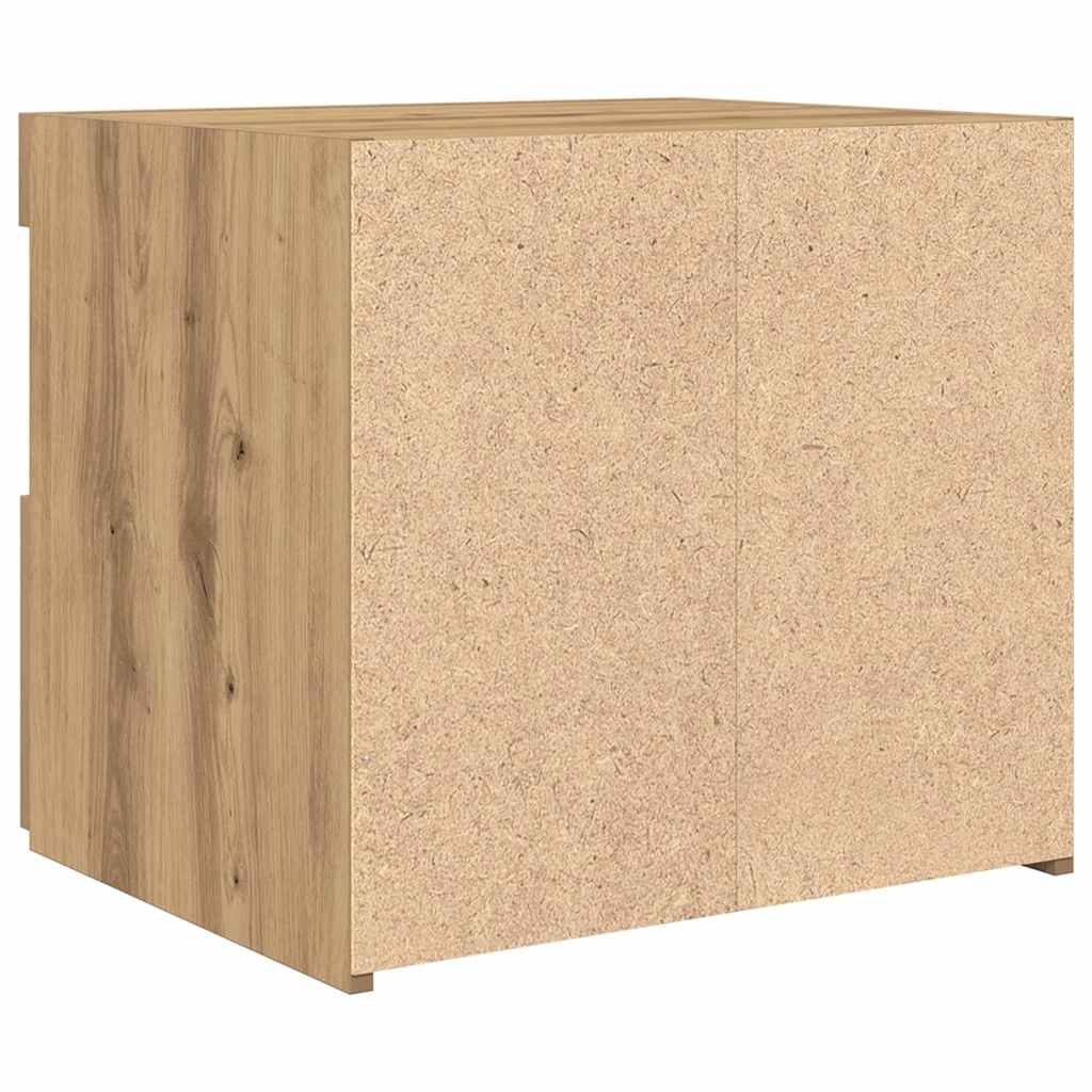 Nachtkastje met lade Artisan Eiken 50 x 40 x 45 cm Bewerkt hout