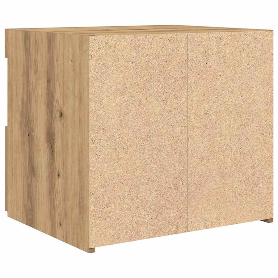 Nachtkastje met lade Artisan Eiken 50 x 40 x 45 cm Bewerkt hout