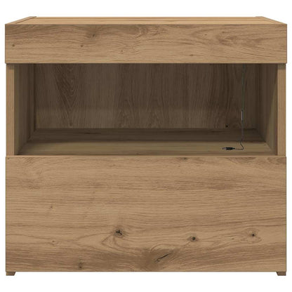 Nachtkastje met lade Artisan Eiken 50 x 40 x 45 cm Bewerkt hout