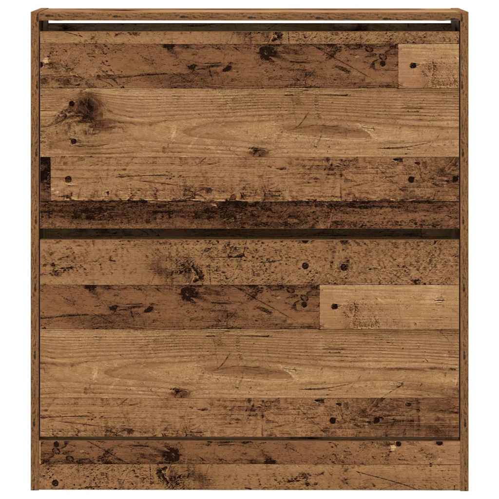 Schoenenkast met plank Oudhout 80 x 21 x 87,5 cm Bewerkt hout