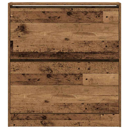 Schoenenkast met plank Oudhout 80 x 21 x 87,5 cm Bewerkt hout