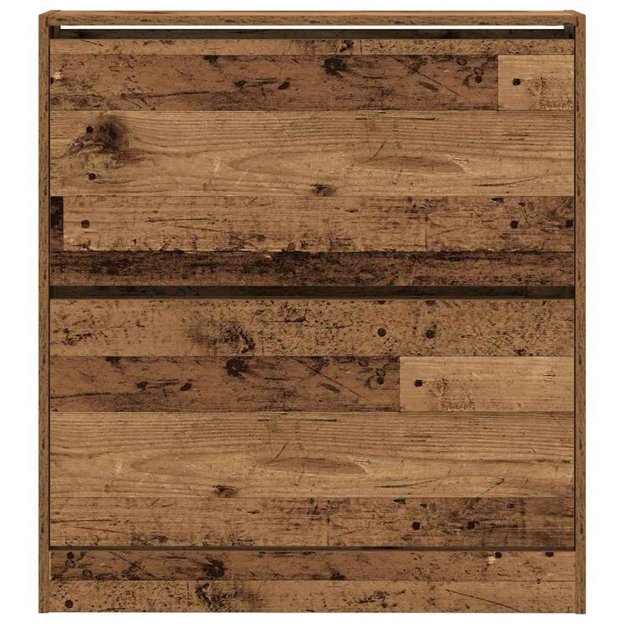 Schoenenkast met plank Oudhout 80 x 21 x 87,5 cm Bewerkt hout