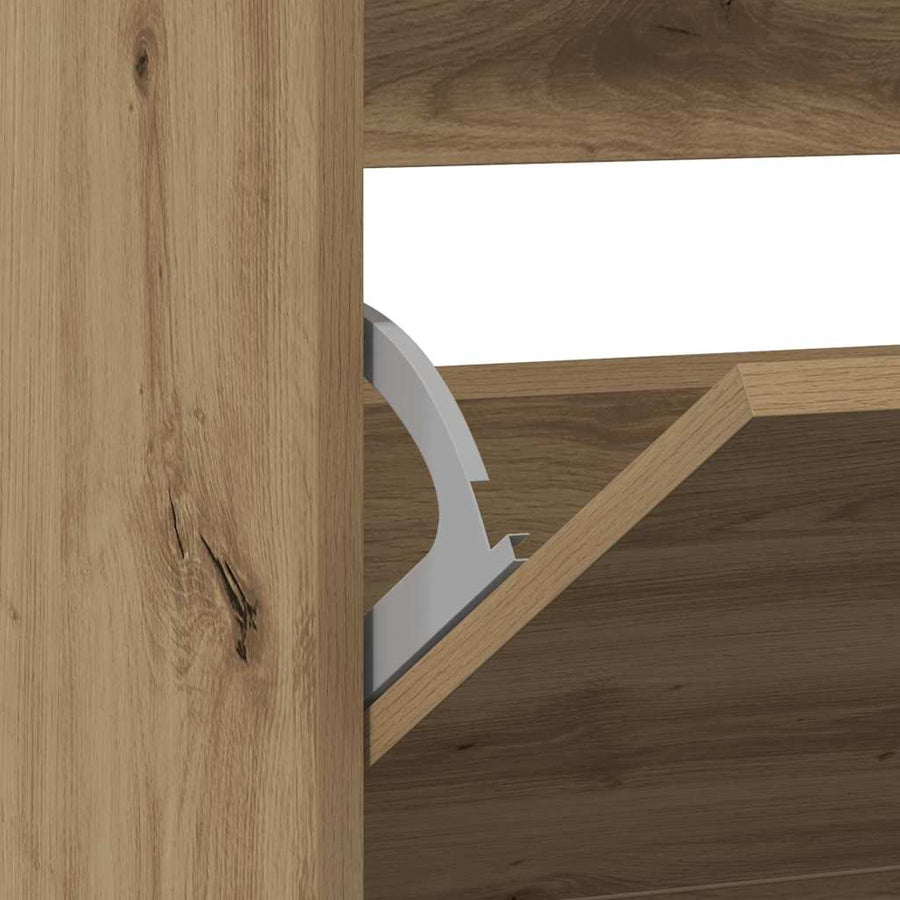 Schoenenkast Gerookt eiken 80 x 21 x 87,5 cm Bewerkt hout