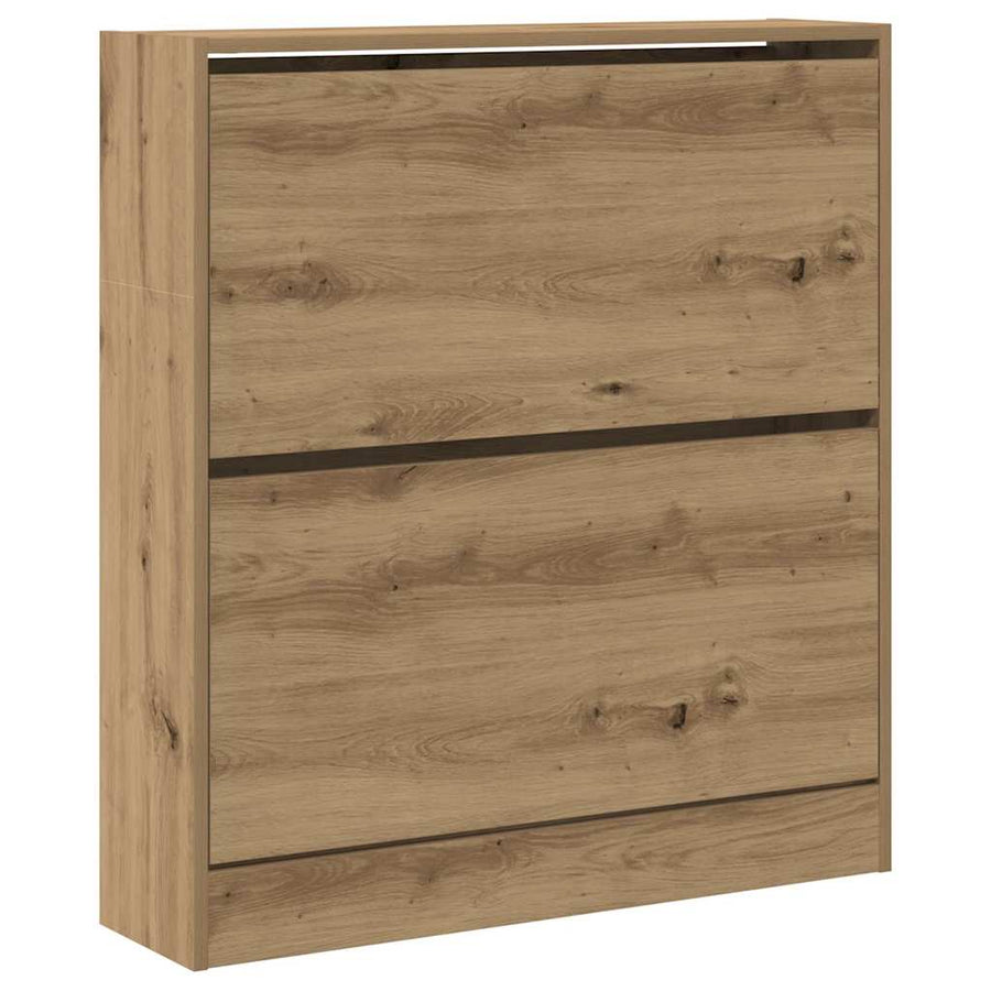 Schoenenkast Gerookt eiken 80 x 21 x 87,5 cm Bewerkt hout