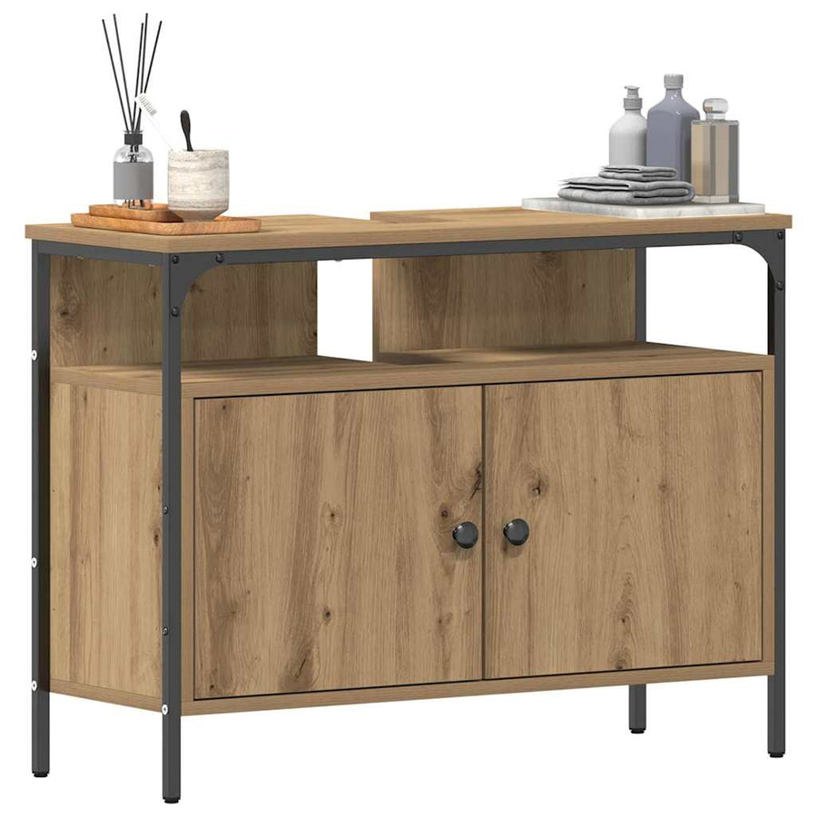 Badkamertenk te kast artisanaal eikenkleurig 80 x 30 x 60 cm
