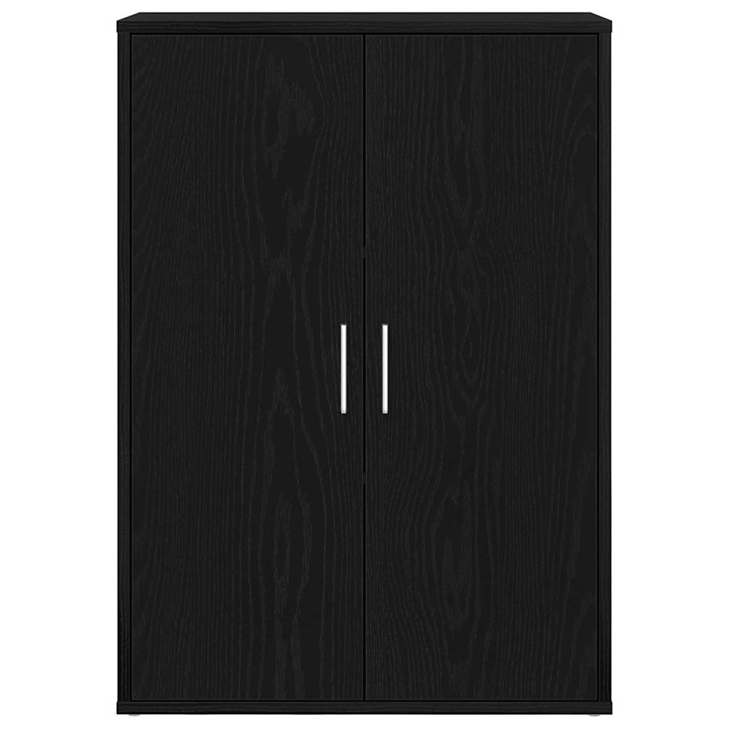 Dressoir Zwart Eiken 60 x 31 x 84 cm Bewerkt hout