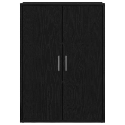 Dressoir Zwart Eiken 60 x 31 x 84 cm Bewerkt hout