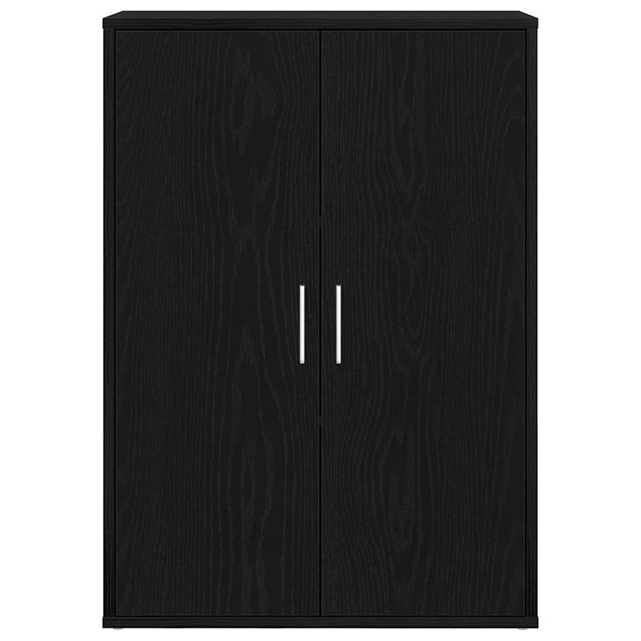 Dressoir Zwart Eiken 60 x 31 x 84 cm Bewerkt hout