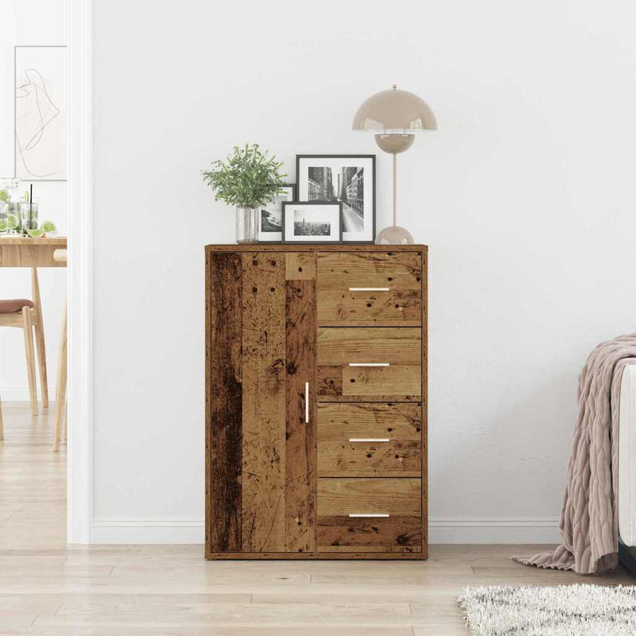 Dressoir 60X31X84 Cm Bewerkt Hout Kleurig Oud hout