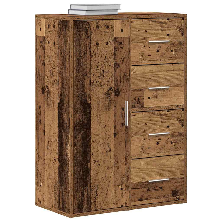 Dressoir 60X31X84 Cm Bewerkt Hout Kleurig Oud hout