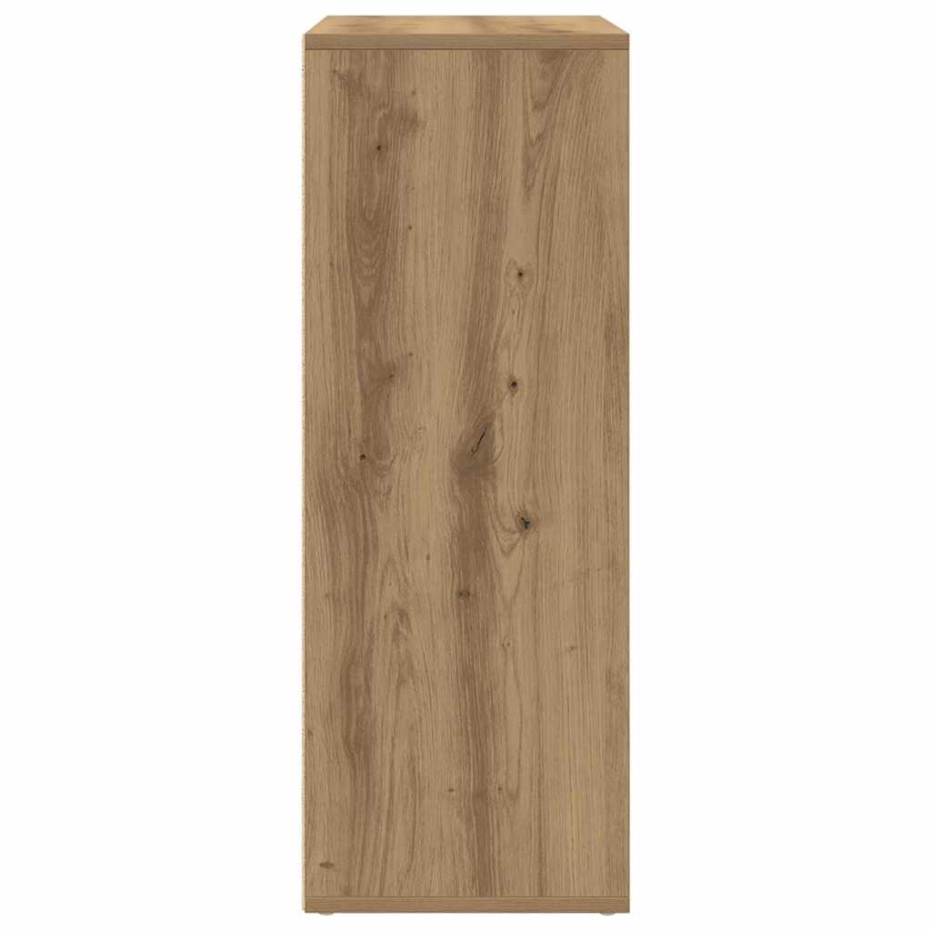 Dressoir 60X31X84 Cm Bewerkt Hout Artisanaal Eiken artisanaal eikenkleurig