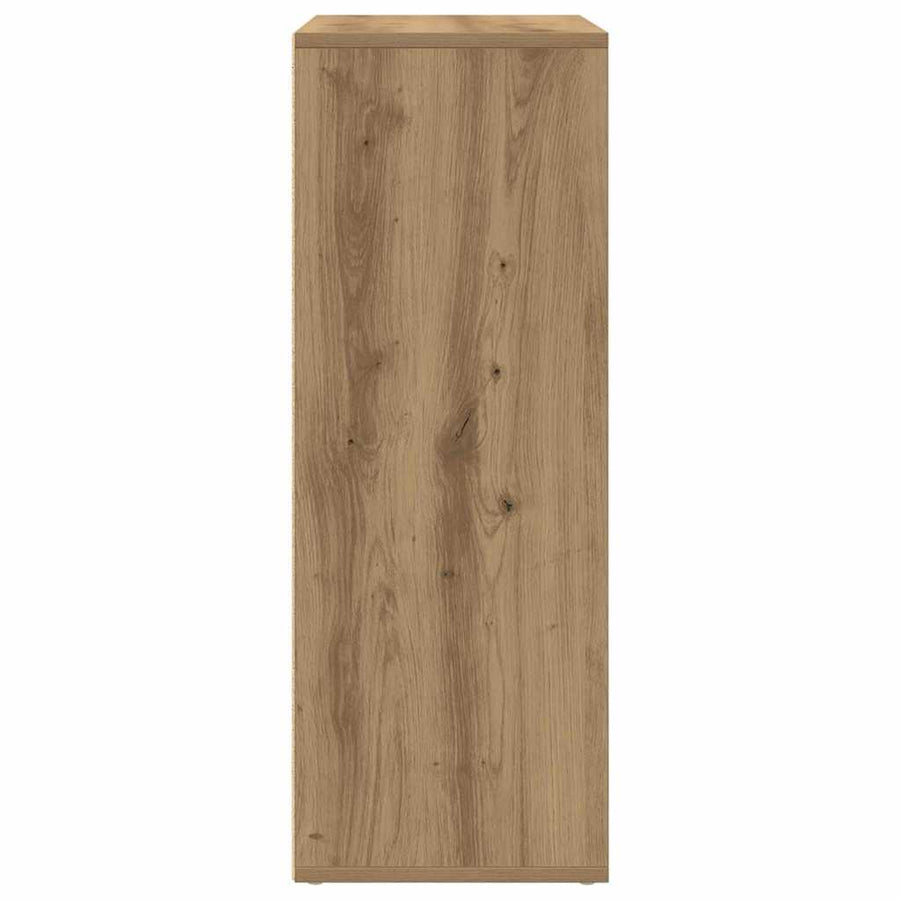 Dressoir 60X31X84 Cm Bewerkt Hout Artisanaal Eiken artisanaal eikenkleurig
