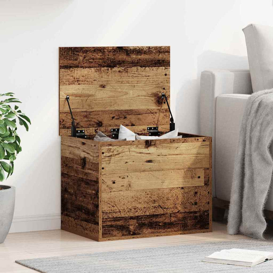 Opslagdoos met opslag Oud hout 60 x 42 x 46 cm Bewerkt hout