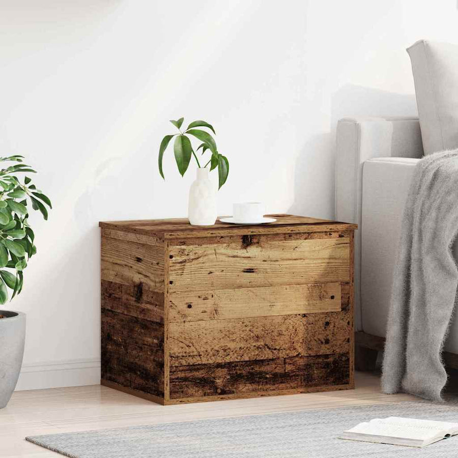 Opslagdoos met opslag Oud hout 60 x 42 x 46 cm Bewerkt hout