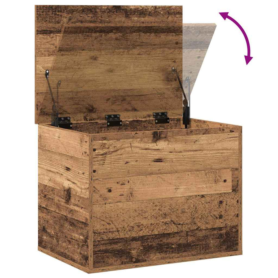 Opslagdoos met opslag Oud hout 60 x 42 x 46 cm Bewerkt hout