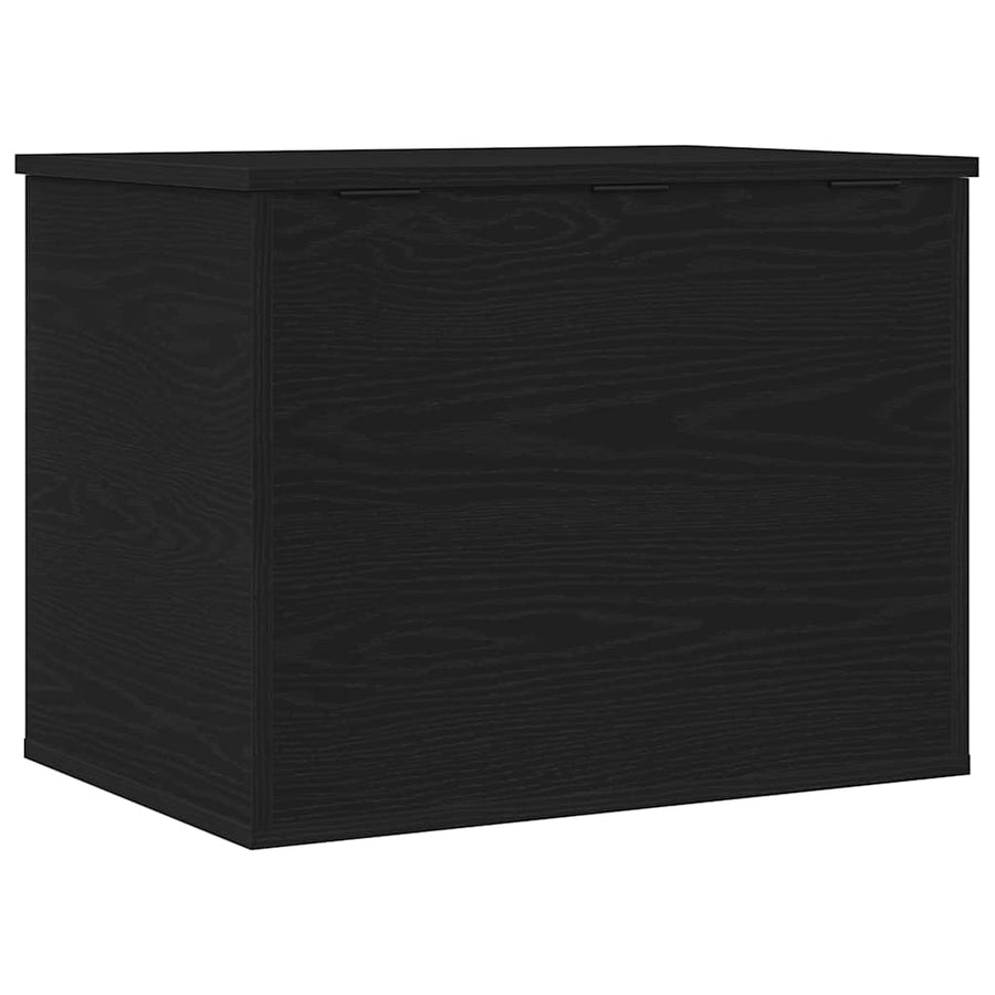 Opslagdoos met opslag Zwart eiken 60 x 42 x 46 cm Bewerkt hout