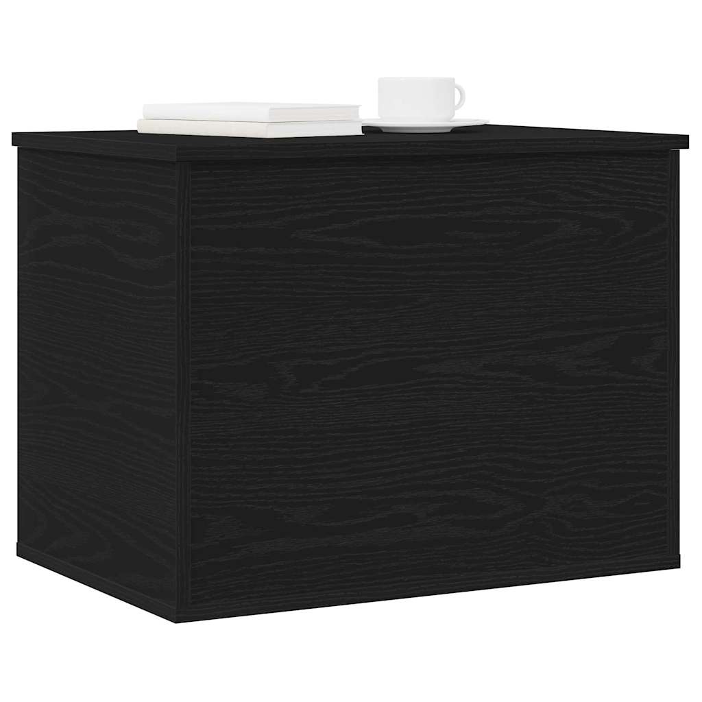 Opslagdoos met opslag Zwart eiken 60 x 42 x 46 cm Bewerkt hout