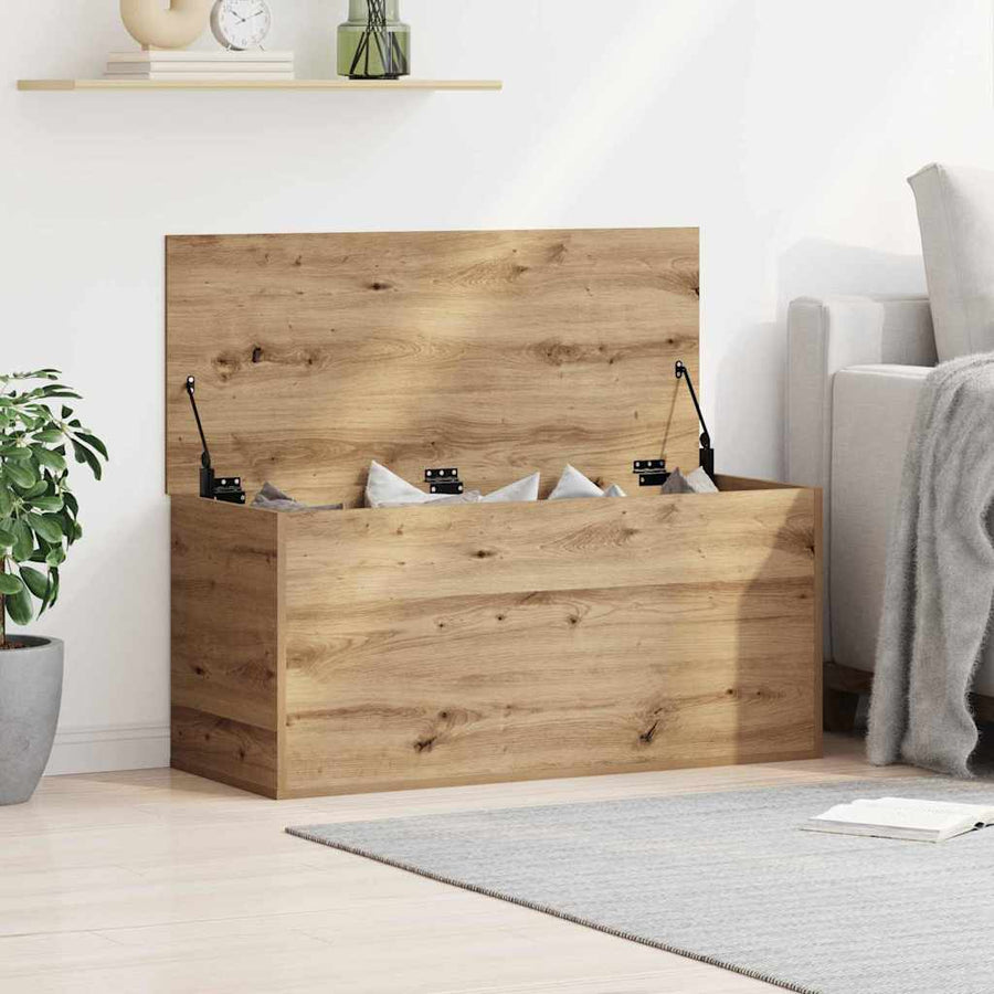Opslagdoos met opslag artisanaal eikenkleurig 100 x 42 x 46 cm