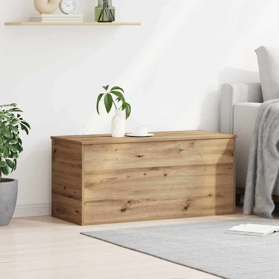 Opslagdoos met opslag artisanaal eikenkleurig 100 x 42 x 46 cm