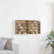 Vitrinekast eiken 100x8.5x50 cm