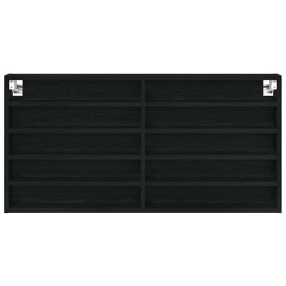 Tentoonselkast Met Plank Anders Zwart Eiken 100 X 8.5 X 50 Cm
