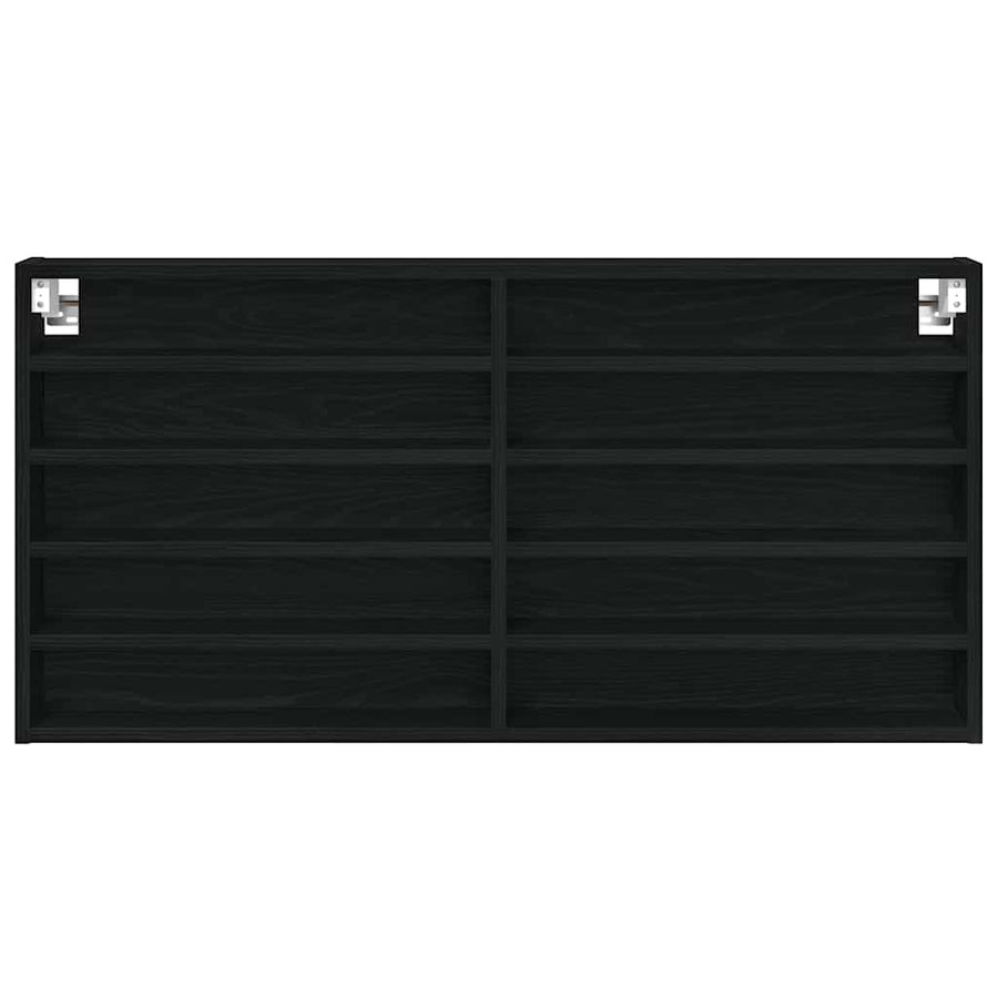 Tentoonselkast Met Plank Anders Zwart Eiken 100 X 8.5 X 50 Cm