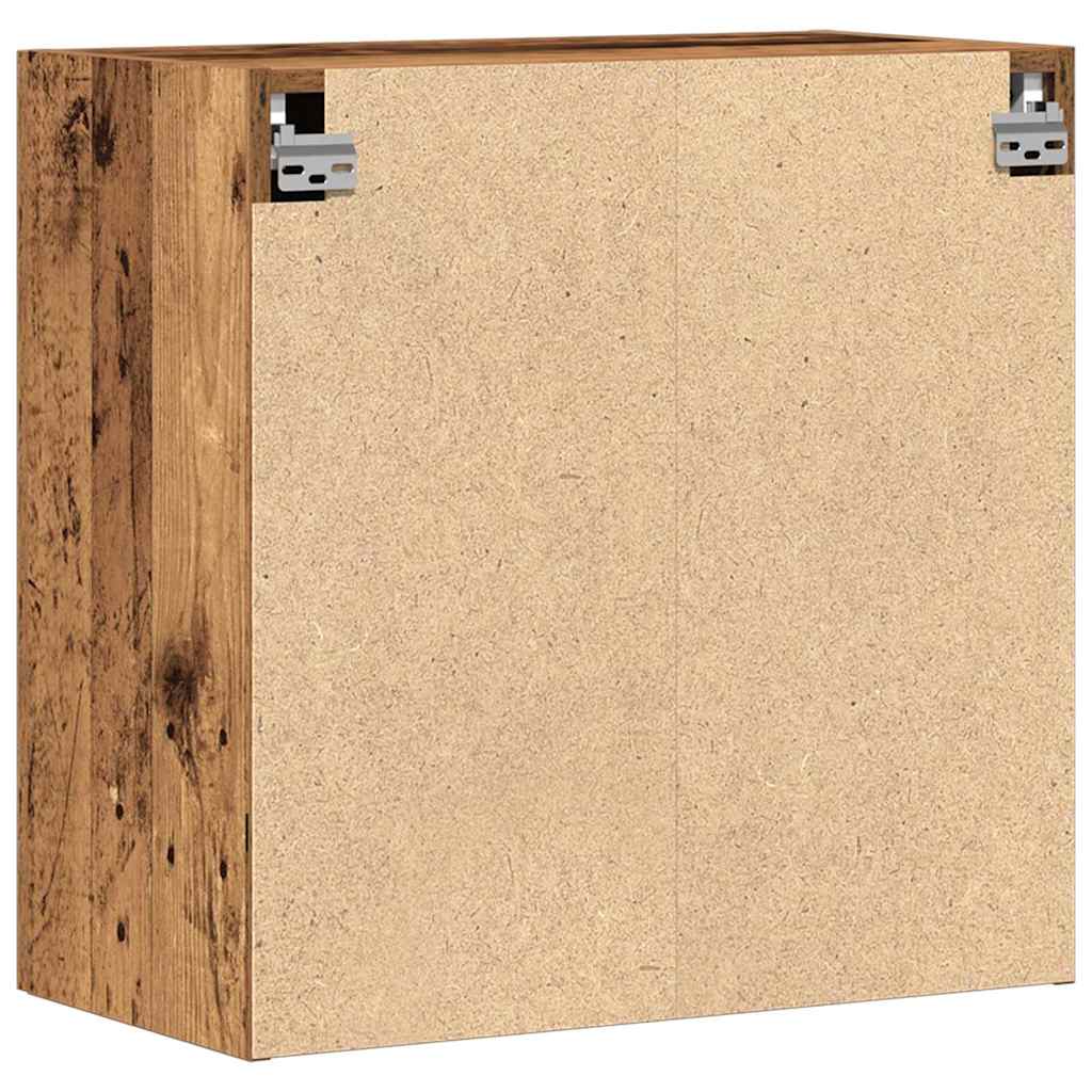Kast Wandgemonteerd 60X31,5X60 Cm Bewerkt Hout Kleurig Oud hout