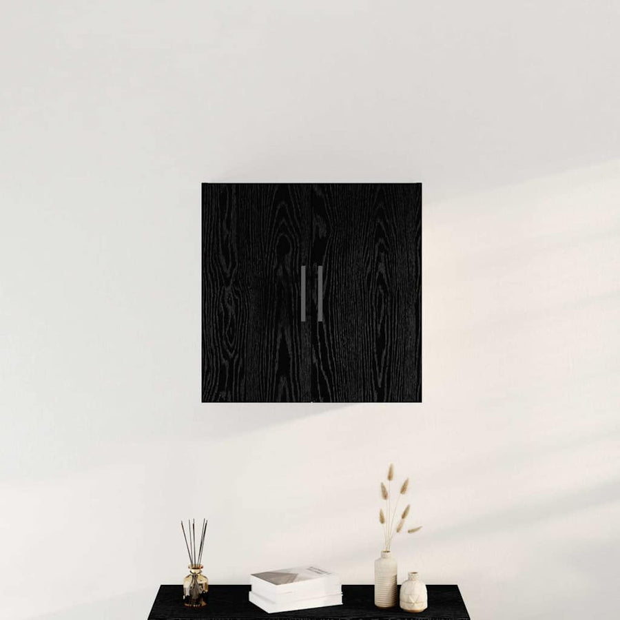 Wandkast 60X31X60 Cm Geengineerd Hout Zwart eiken