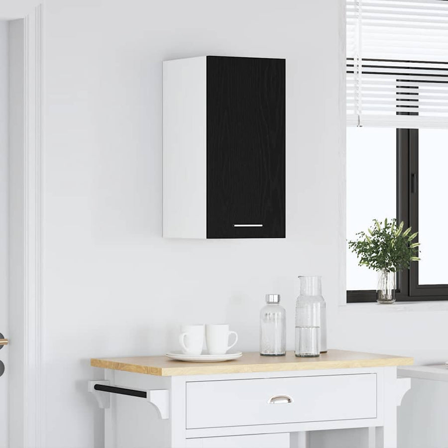 Hangkast zwart eikenkleurig 30x31x60 cm bewerkt hout